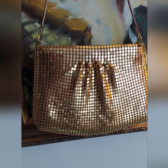 Vintage Gold Chain Mail Small Purse 1970s - Picture 6 of 8